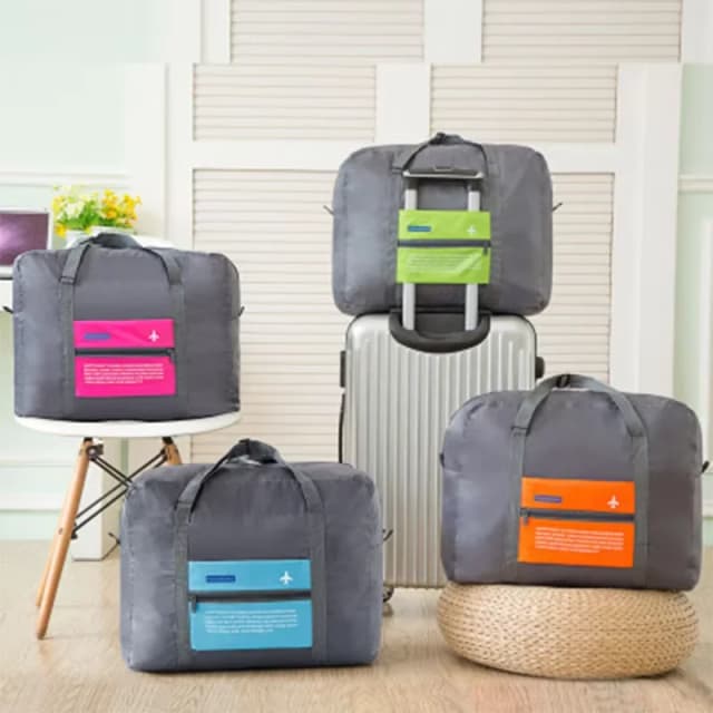 New foldable waterproof travel luggage bag, large capacity luggage storage bag, boarding luggage travel handbag, suitable for bu