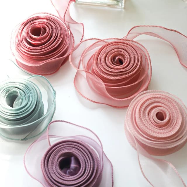 40mm 10 yards Roll of Satin Ribbon Flower Bouquet Wrapping Lace Tulle Ribbon Decorating Weddings Flower Pattern Organza Ribbon