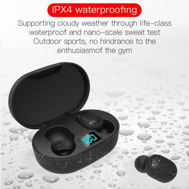 TWS E6S Wireless Bluetooth Earphones Stereo Sports Waterproof Earbuds Headphones Handfree LED Dispay Charging Box For Smartphone