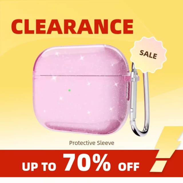 Clearance_Bling Glitter Soft TPU Earphone Case for Airpods 4 2024 Pro 2 2nd Generation Air Pods 3 1 3rd Gen Cover with Keychain 