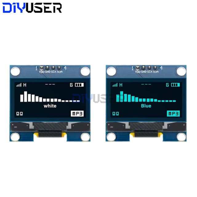 DIYUSER 1.3" OLED Display Module White/Blue Color Drive Chip SH1106 128X64 1.3 inch OLED LCD LED IIC I2C Communicate