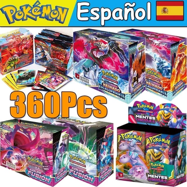 NEW Spanish Pokemoned Cards English French CROWN ZENITH SILVER TEMPEST Lost Origin Brilliant Stars Carte Pokémon Collection Toys