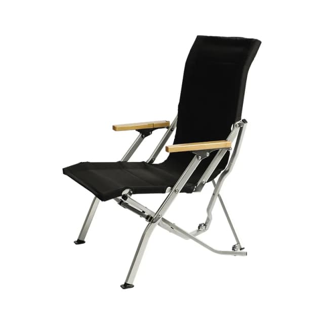 Outdoor Folding Chair Portable Relaxing Aluminum Alloy Backrest Wooden Arm Fishing Beach Travel  Garden Patio Camping Chair