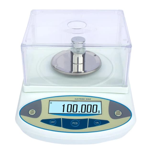 500g x 0.001g Electronic Balance Scale with Windshield High Precision Lab Solid Analytical Digital Precision Balance Scale
