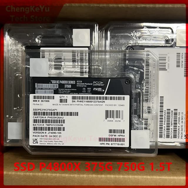 New&original SSD P4800X 375G 1.5T 750G U.2 For Intel OPTANE NVME PCIE3.0 enterprise grade ultra high durability stable SSD