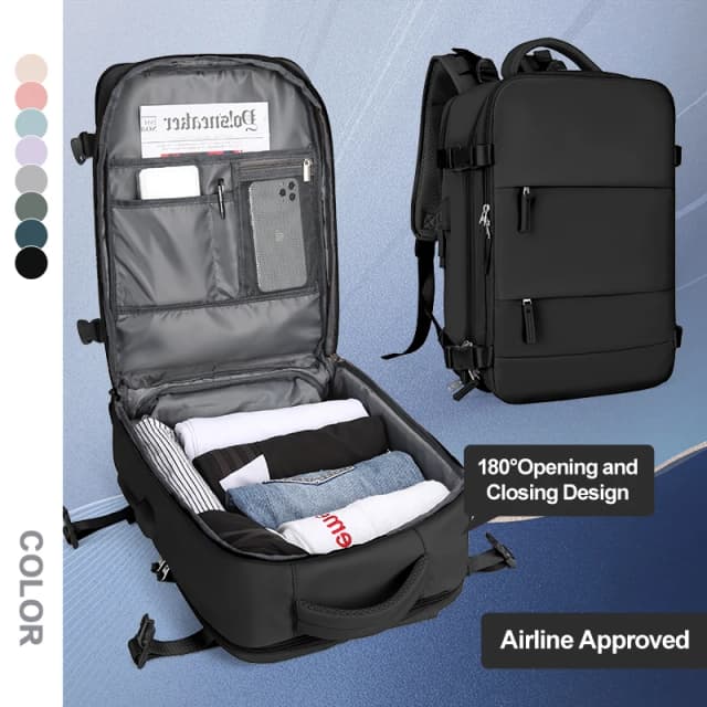 Large Travel Backpack for Men,Airline Flight Approved Waterproof Laptop Backpack,Anti Theft Carry on Backpack, Hiking Backpack