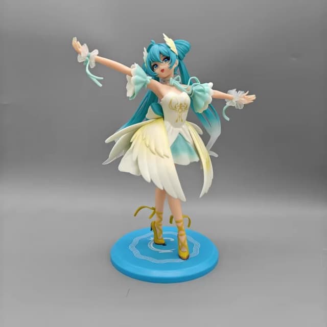 Hatsune Miku Desktop Cute Action FigureNeko T-Shirt Ver. Anime Figurine Kawaii Girl Model Toy Gift